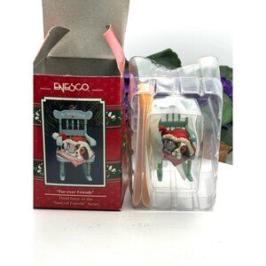 Enesco "Fur-Ever Friends" Third Issue Special Friends Series Christmas Ornament